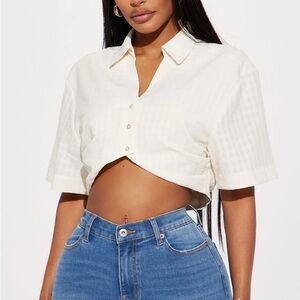 Fashionnova cropped shirt